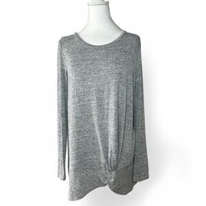 Banana Republic Heather Gray Long Sleeve Top Medium
